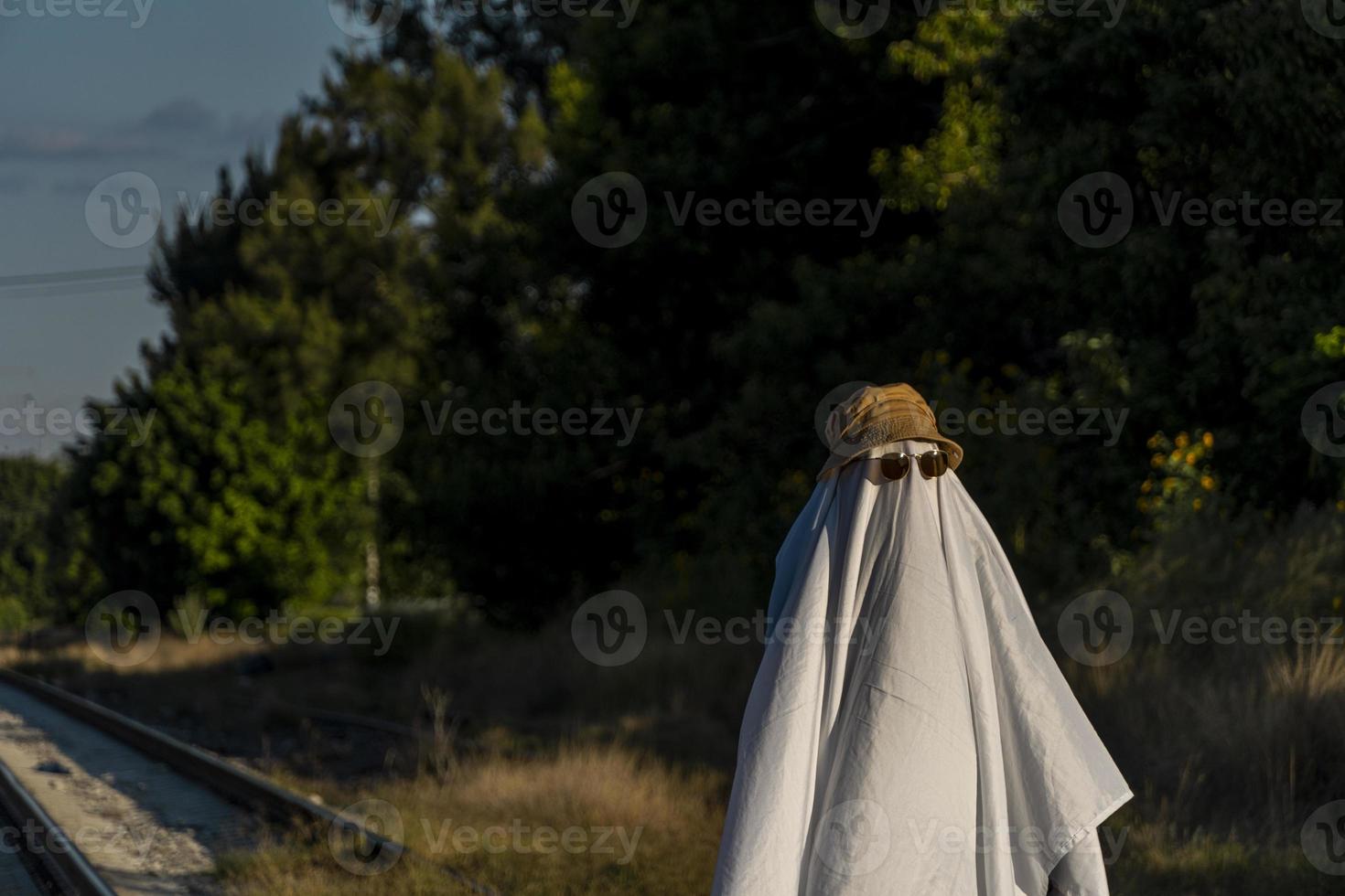 white funny ghost resting mexico latin america photo