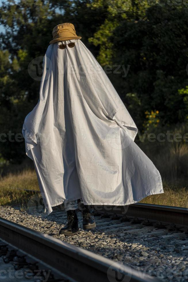 white funny ghost resting mexico latin america photo