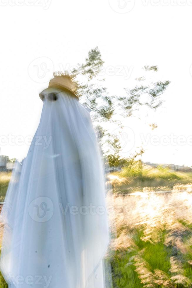 white funny ghost resting mexico latin america photo