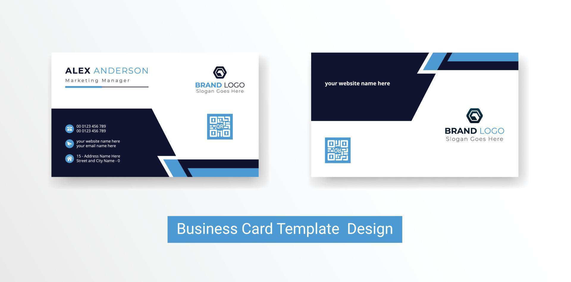 Business card with company logo abstract background visiting card for corporate and personal use vector