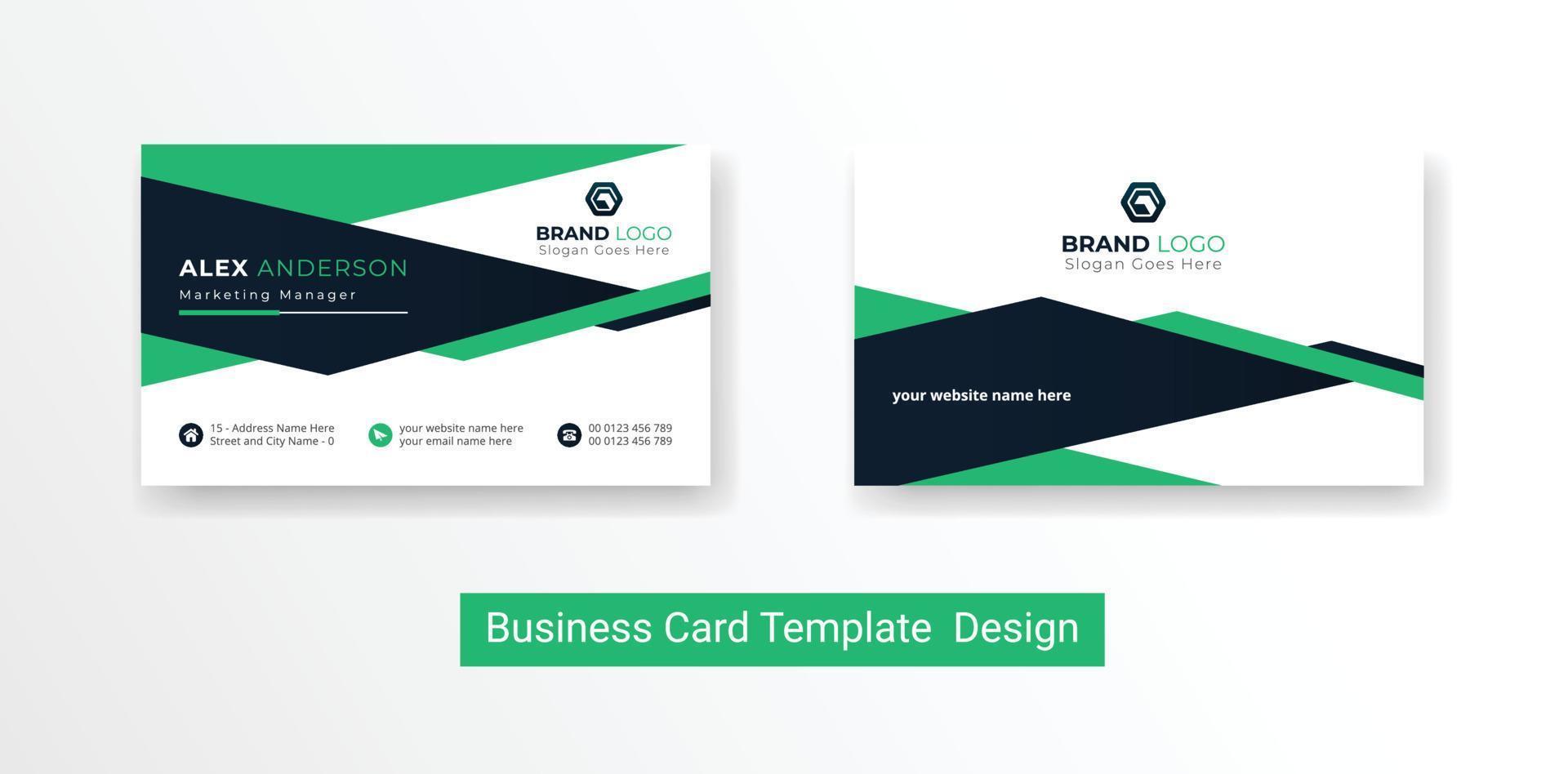 Business card with company logo abstract background visiting card for corporate and personal use vector