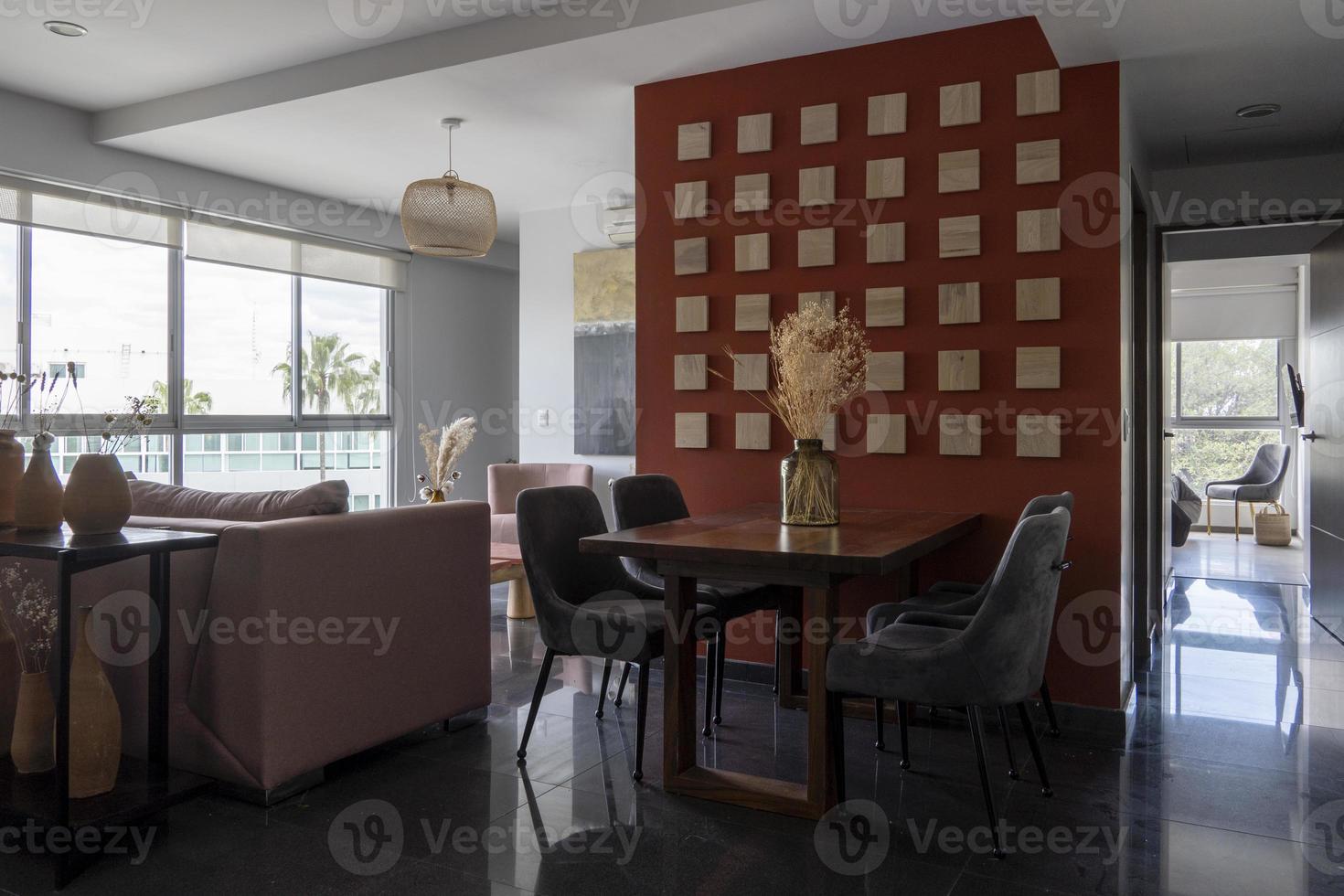 table in a room with modern design, mexico guadalajara photo