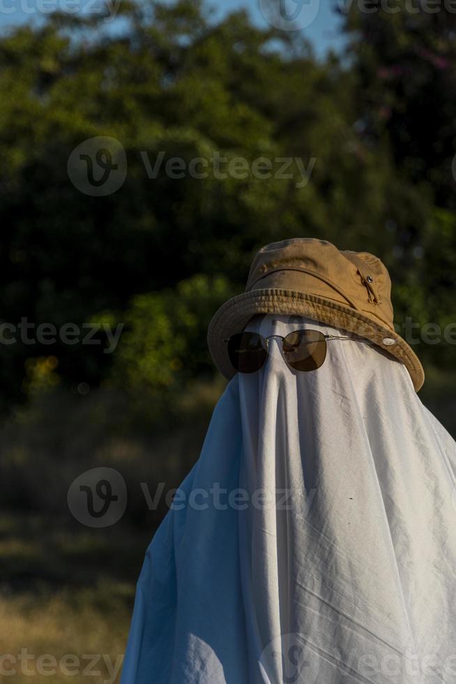 white funny ghost resting mexico latin america photo