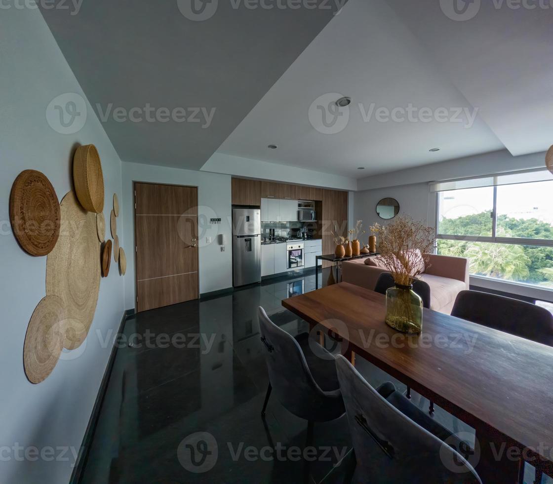 table in a room with modern design, mexico guadalajara photo