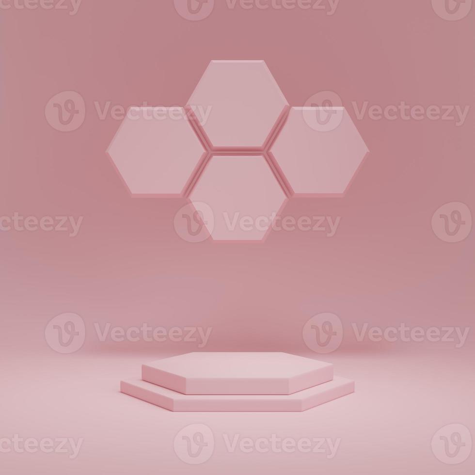 3d rendering display product abstract minimal scene with geometric podium platform. stand for cosmetic products. Stage showcase on pedestal 3d studio. photo
