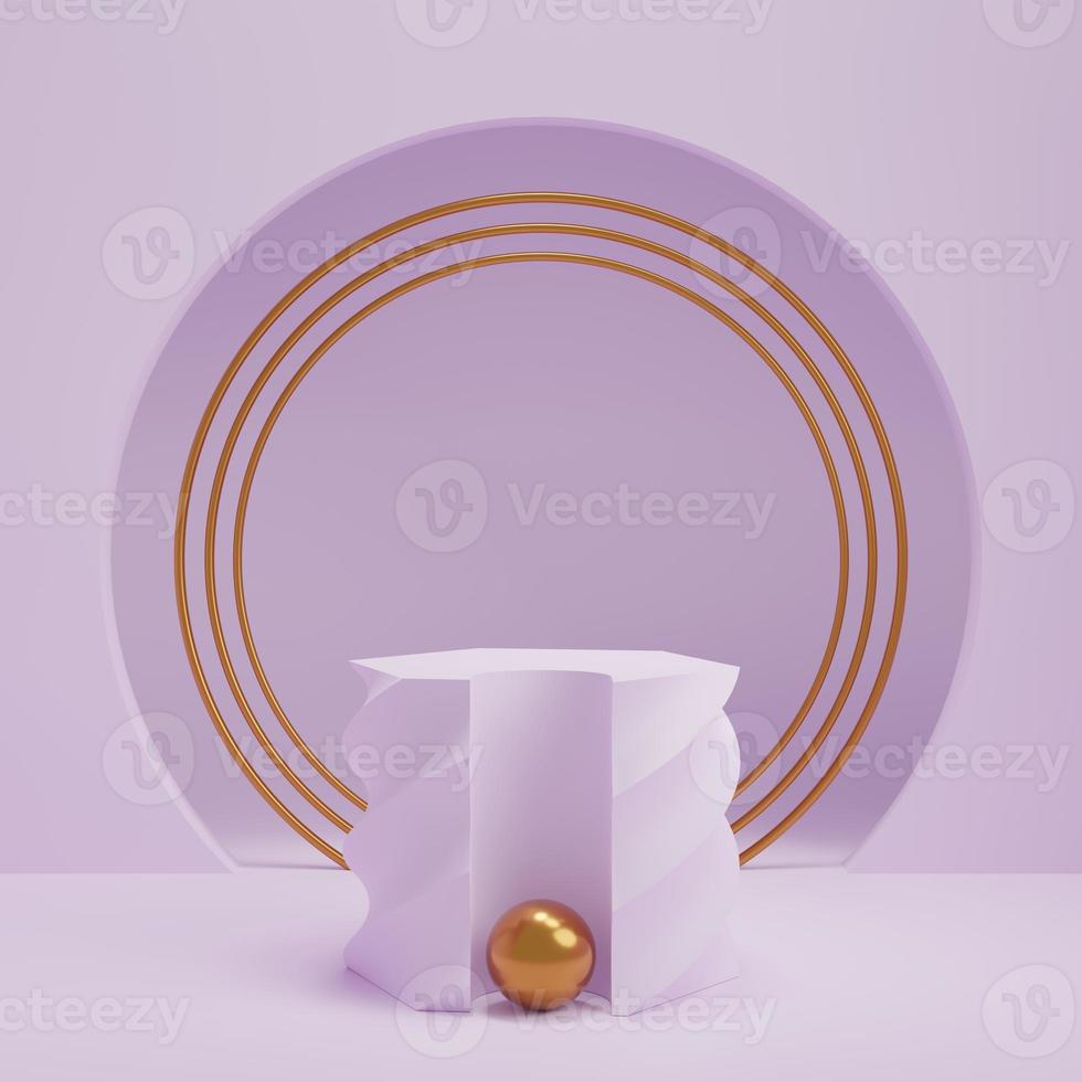3d rendering display product abstract minimal scene with geometric podium platform. stand for cosmetic products. Stage showcase on pedestal 3d studio. photo