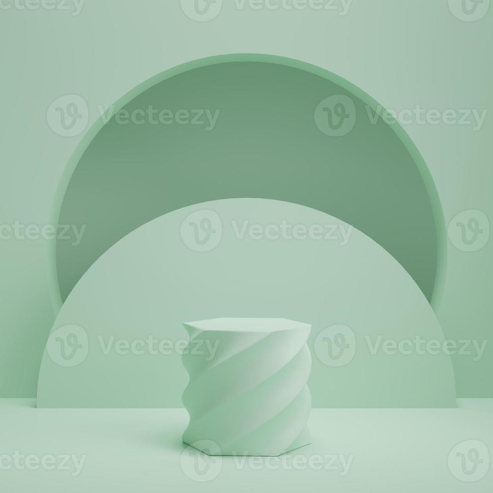3d rendering display product abstract minimal scene with geometric podium platform. stand for cosmetic products. Stage showcase on pedestal 3d studio. photo