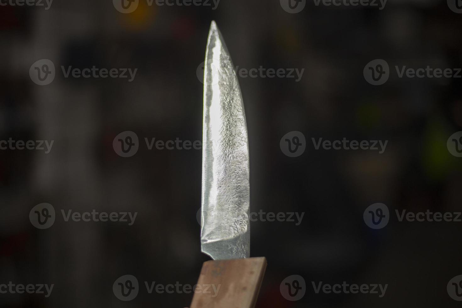 Knife blade. Homemade knife. Steel sheet. photo