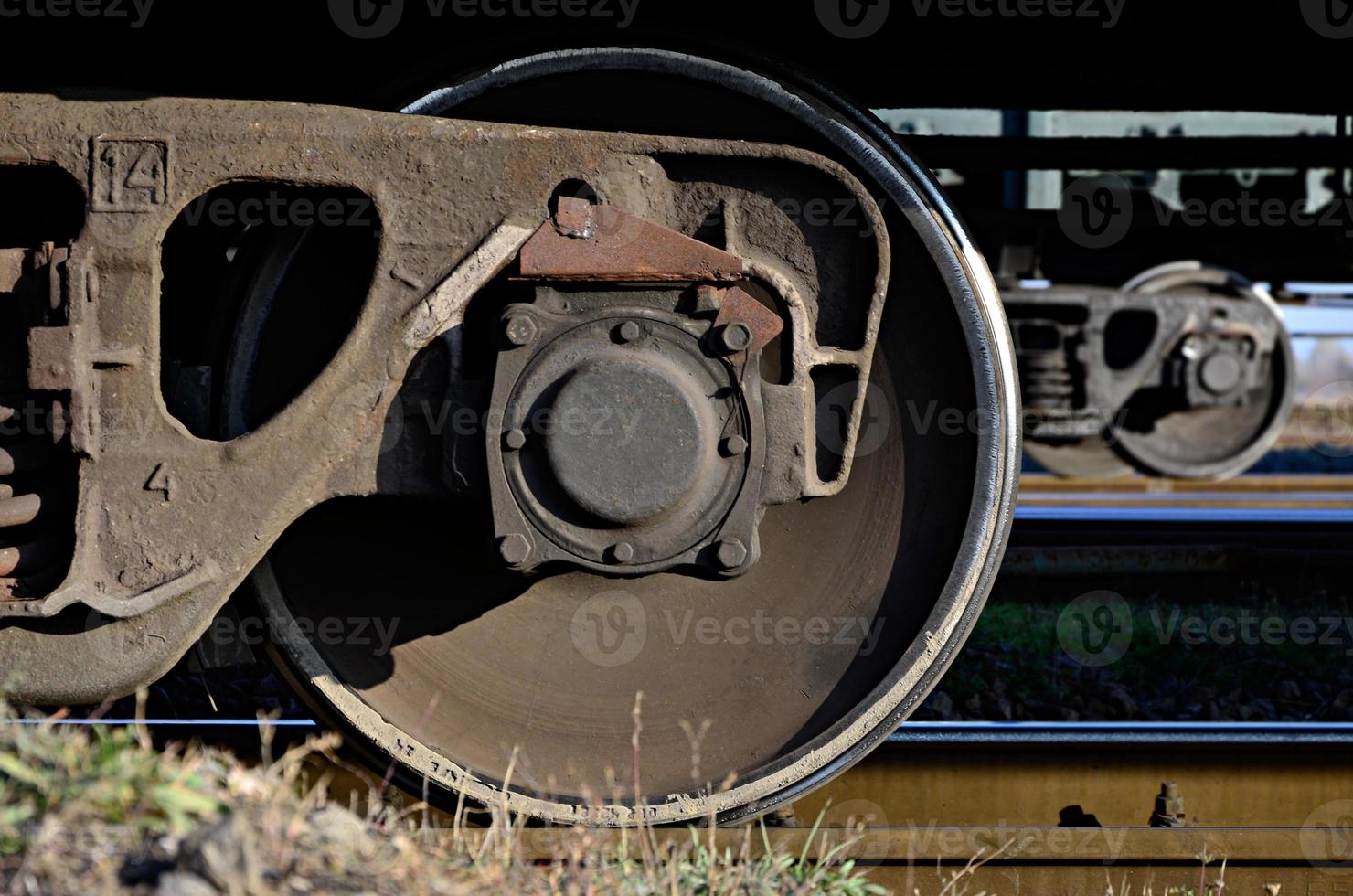 Parts of the freight railcar photo