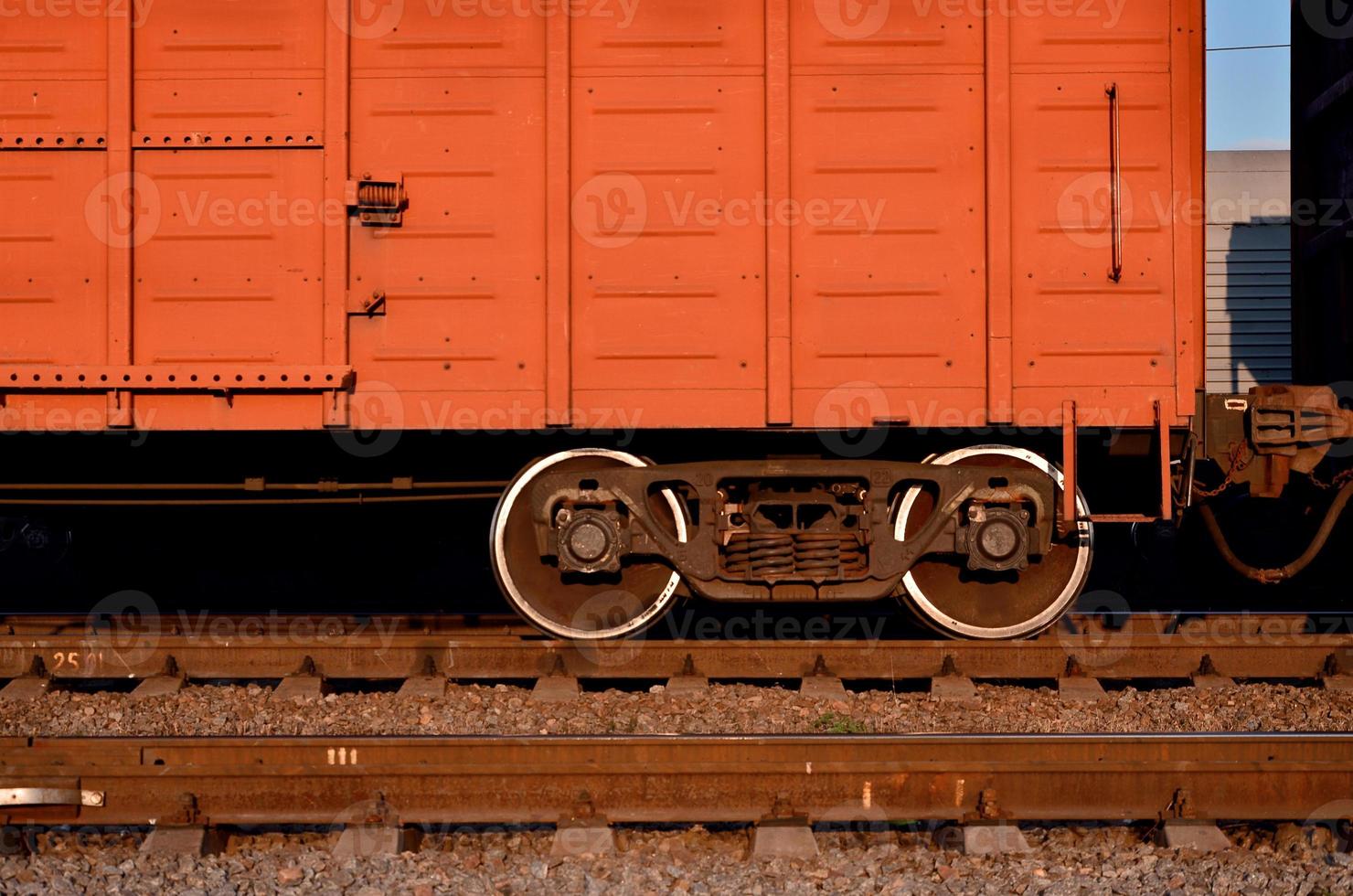 Parts of the freight railcar photo