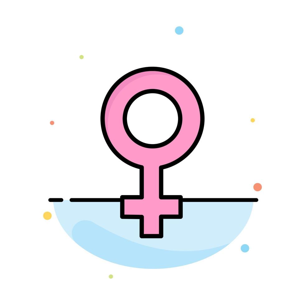 plantilla de icono de color plano abstracto de género de símbolo femenino vector