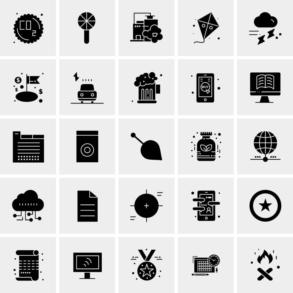 25 iconos de negocios universales vector ilustración de icono creativo para usar en proyectos relacionados con la web y dispositivos móviles