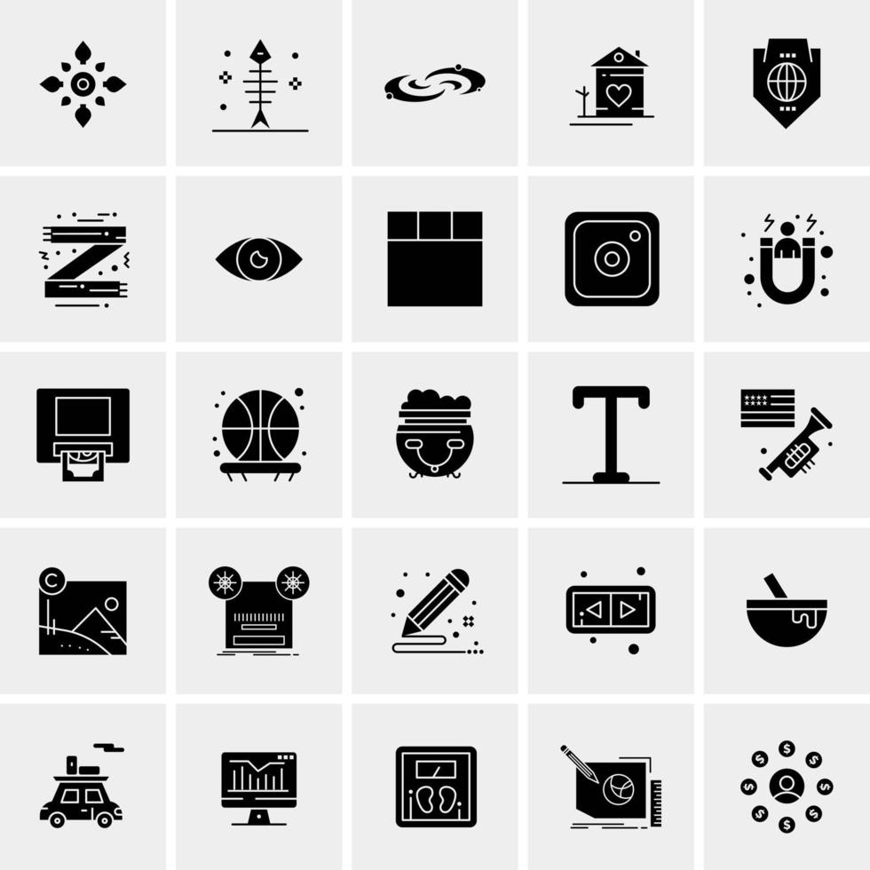 25 iconos de negocios universales vector ilustración de icono creativo para usar en proyectos relacionados con la web y dispositivos móviles