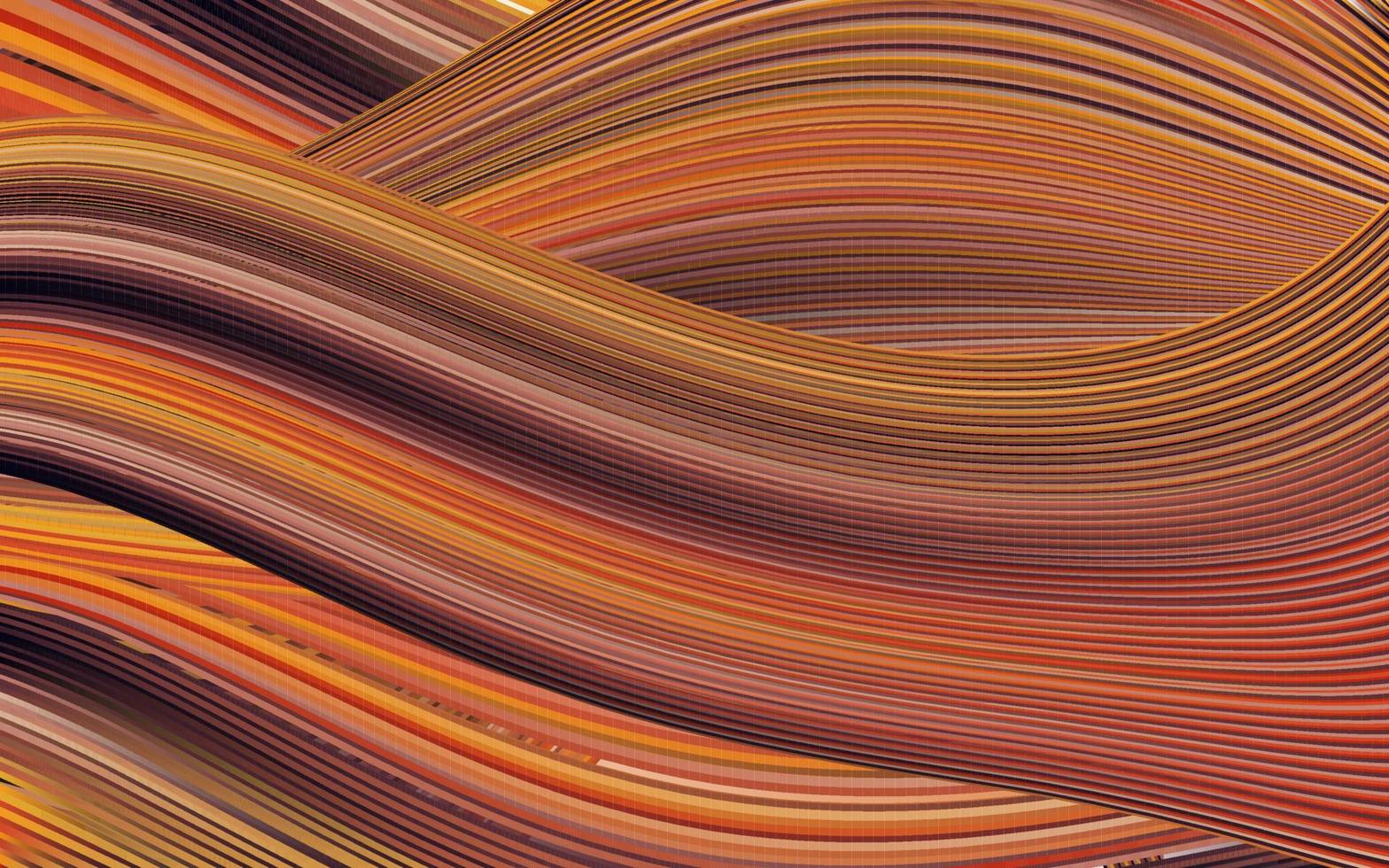 cartel de flujo colorido moderno. forma de onda líquida en fondo de color negro. diseño de arte para su proyecto de diseño vector