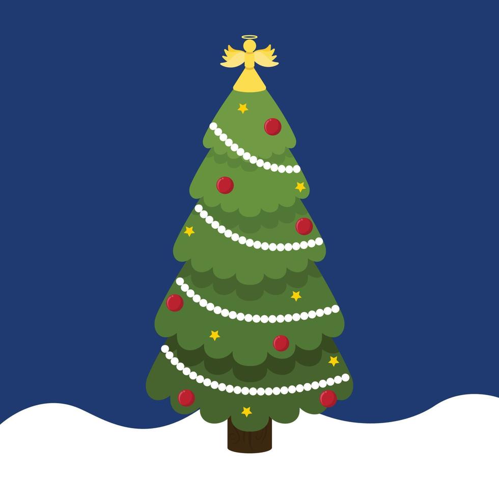 Christmas tree vector illustration background graphics for the winter holidays