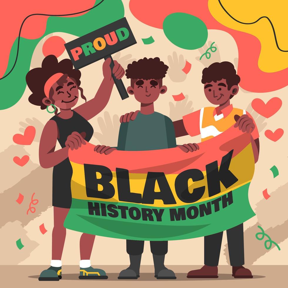 Celebrate Black History Month with Friends vector