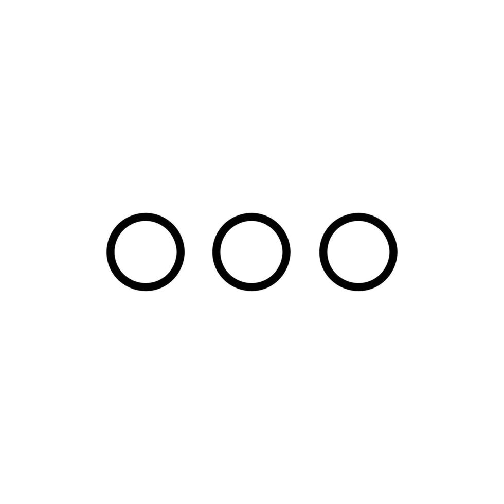 Three dots or More icon vector