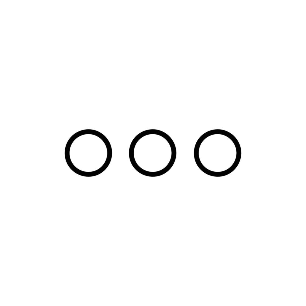 Three dots or More icon vector