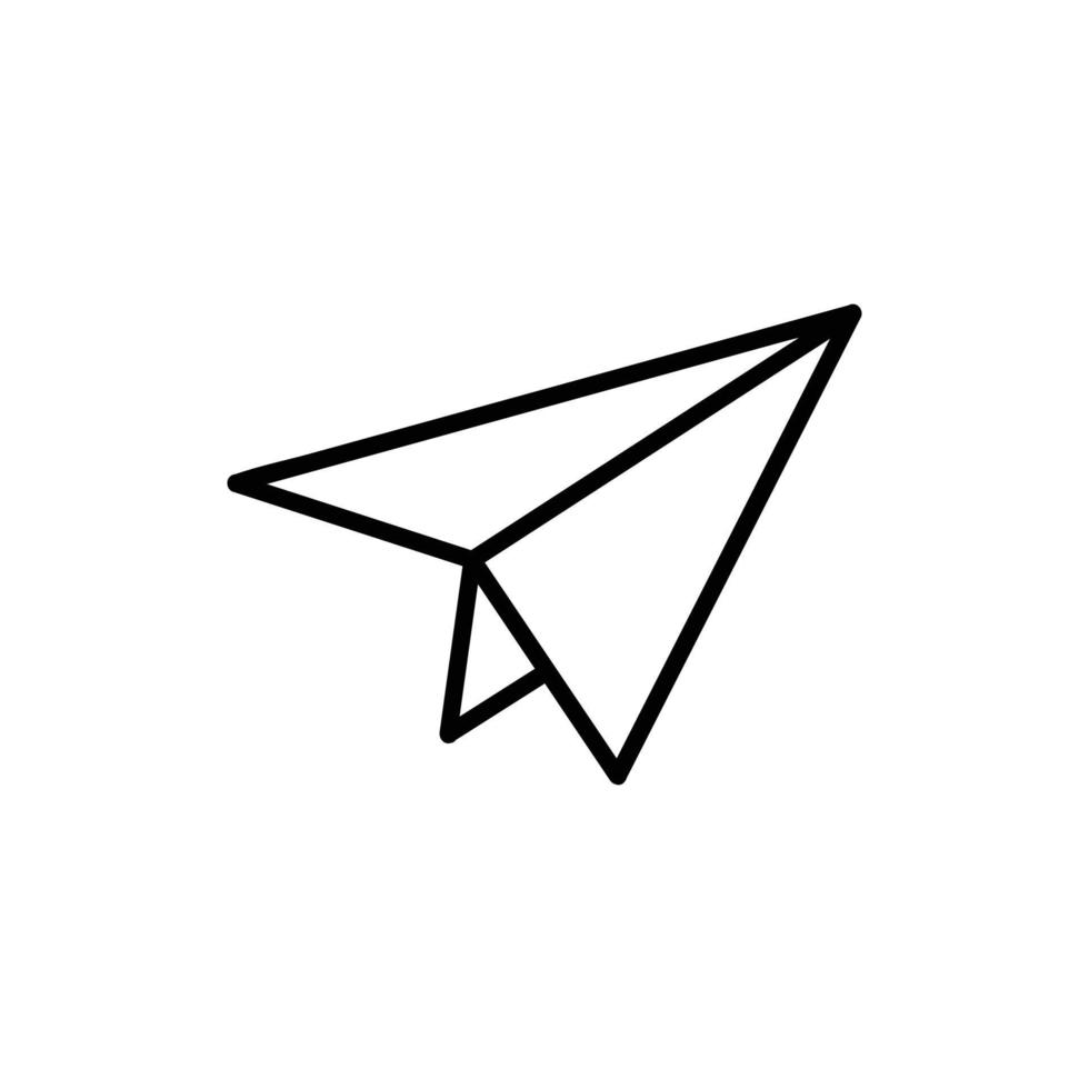 icono de avion de papel vector