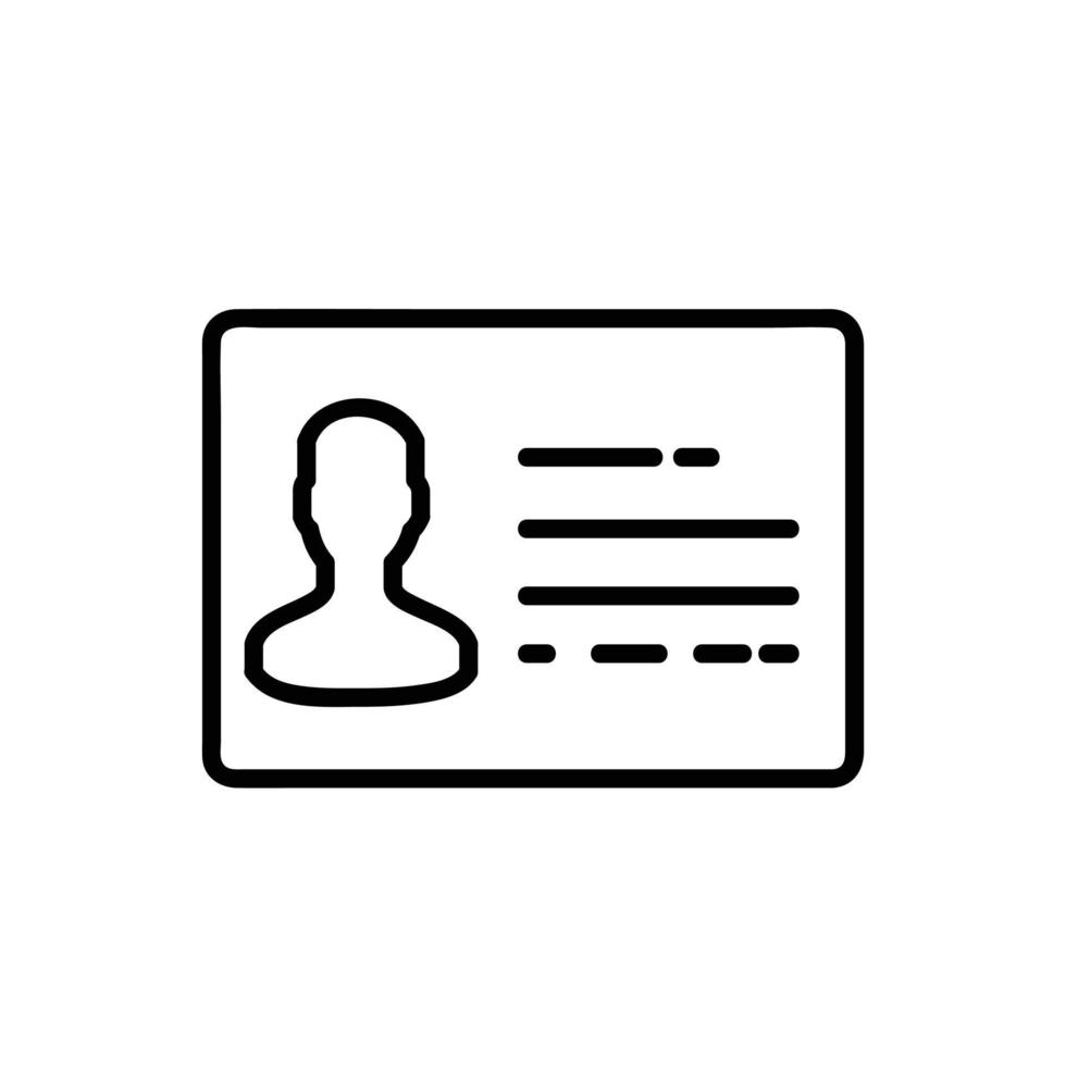 ID Card icon vector