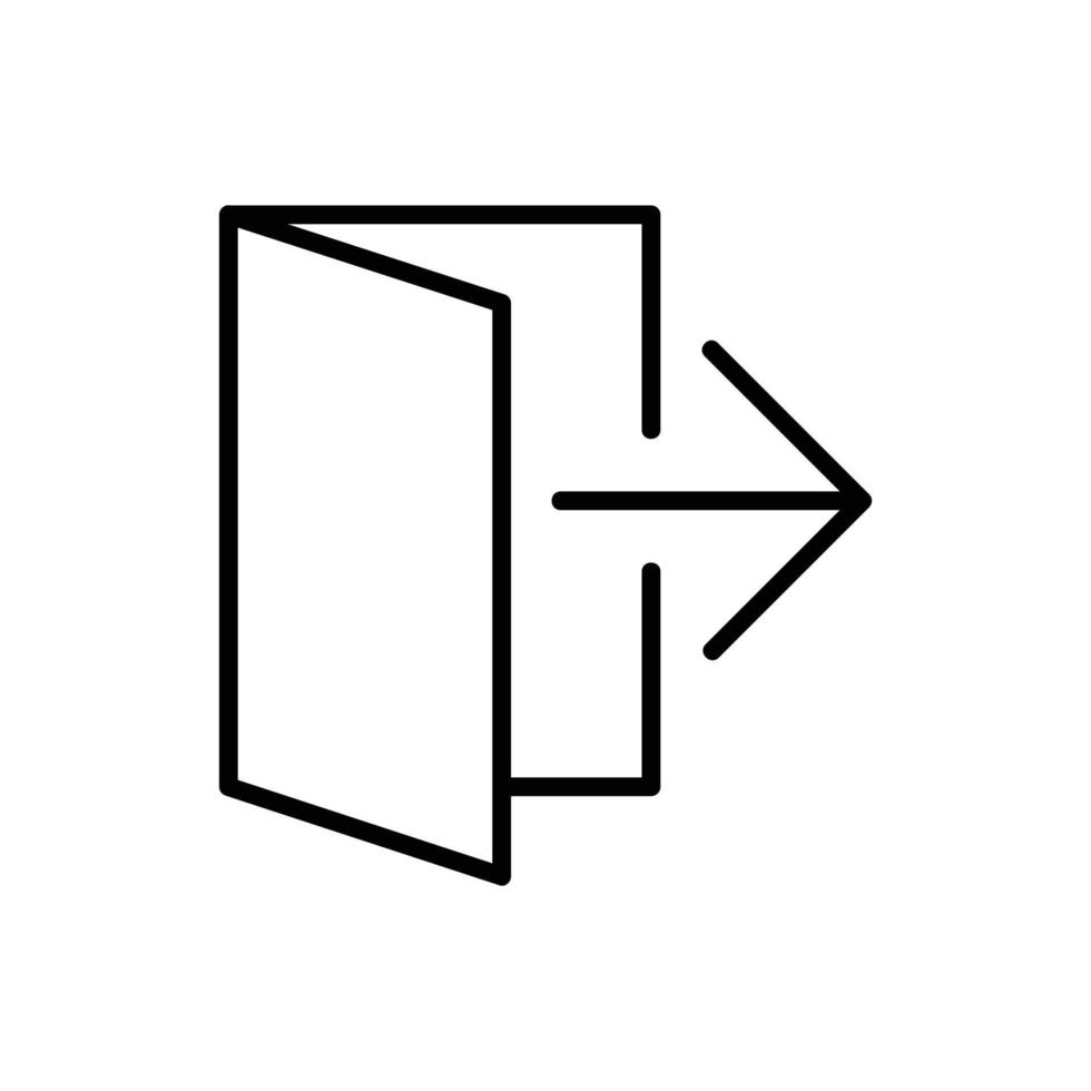 Exit vector icon