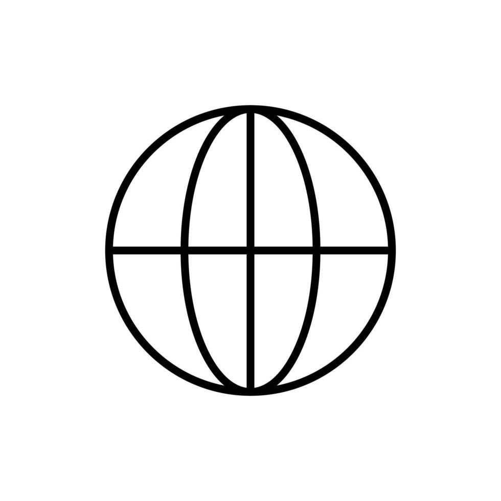 Internet, Globe or world map vector icon