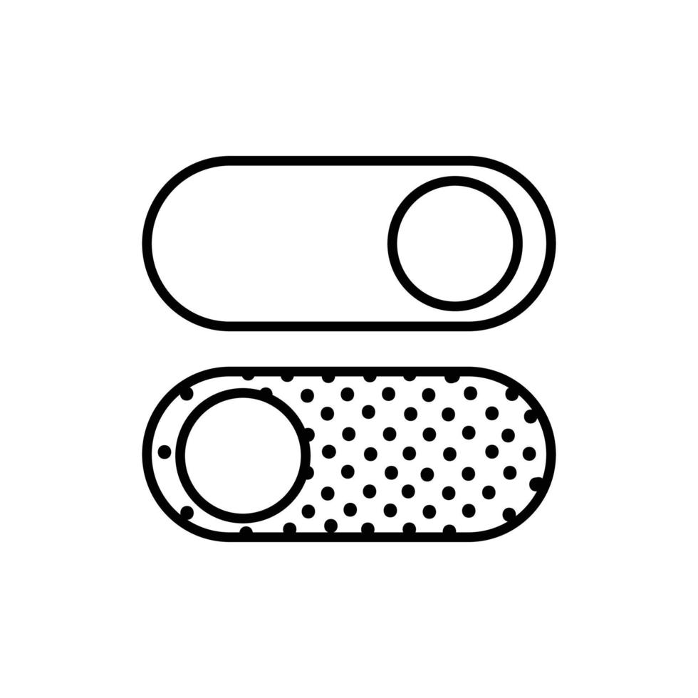 Vector icon of an on off switch