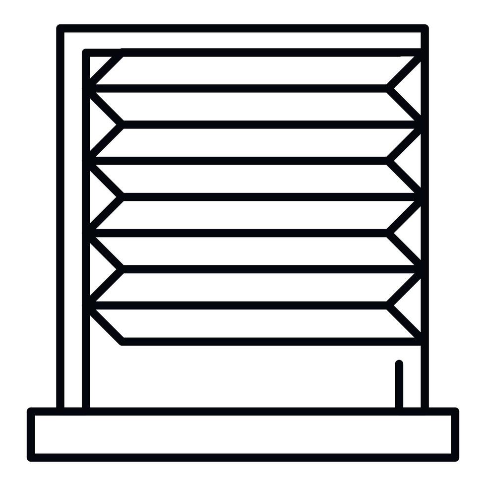 Horizontal jalousie roller icon, outline style vector