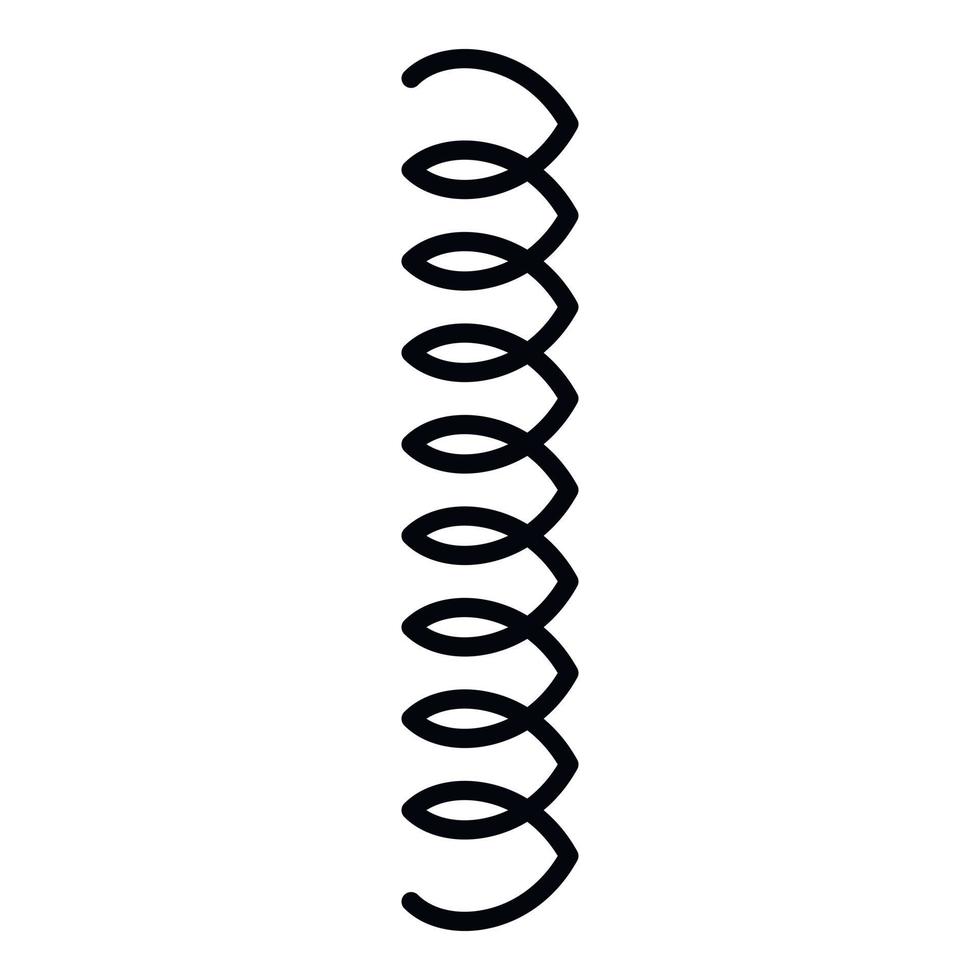 Cable coil icon, outline style vector