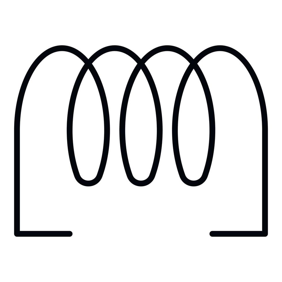 Cord coil icon, outline style vector