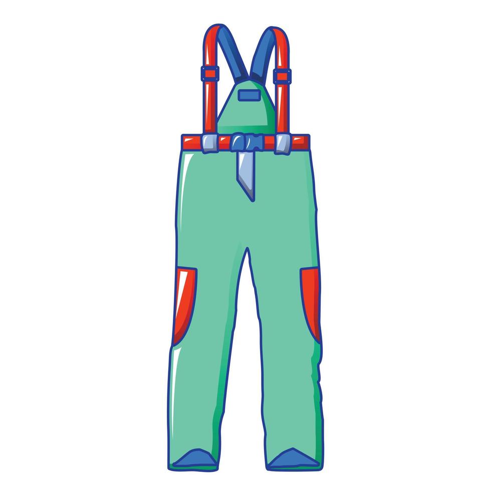 Ski clothes icon, cartoon style vector