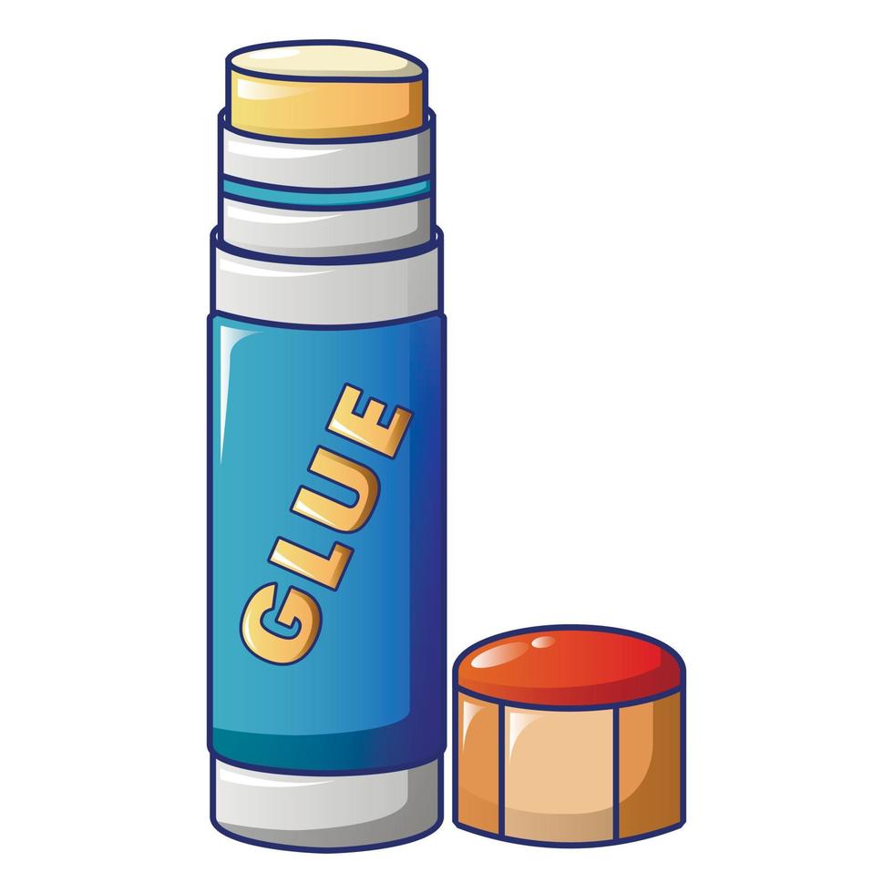 Glue stick icon, cartoon style vector