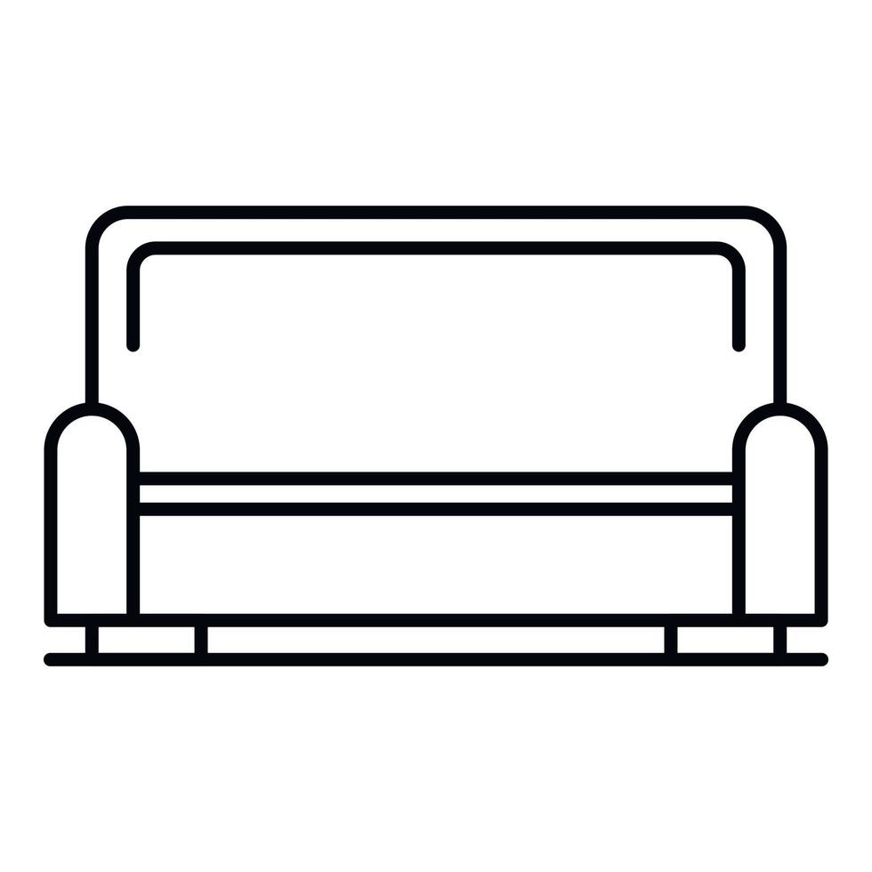 Sofa icon, outline style vector