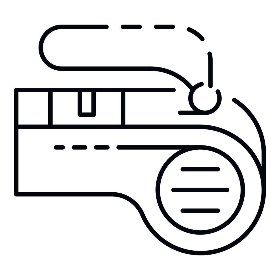 Whistle icon, outline style vector