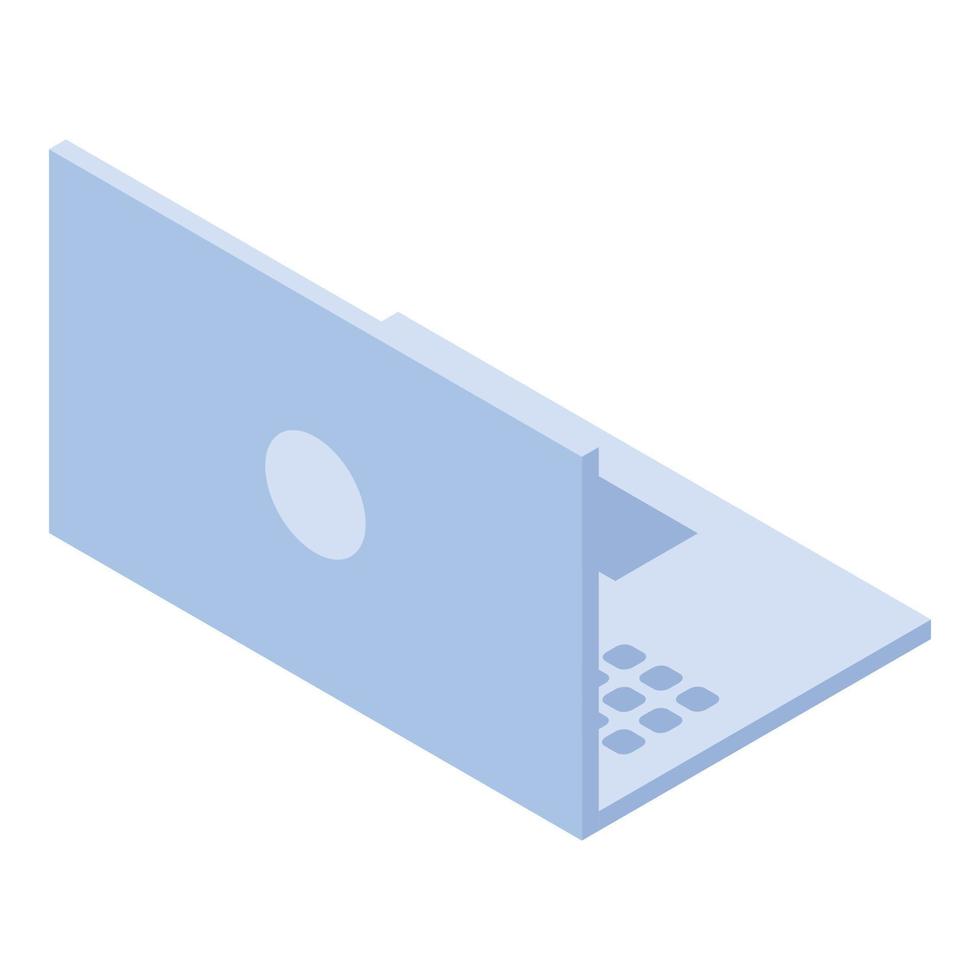 Modern laptop icon, isometric style vector
