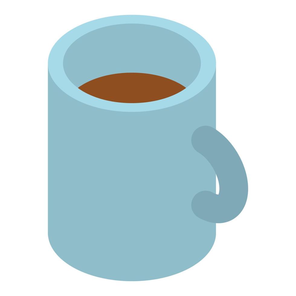 Coffee mug icon, isometric style vector