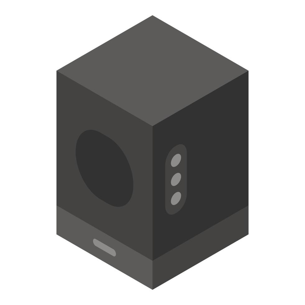 Sound speaker icon, isometric style vector