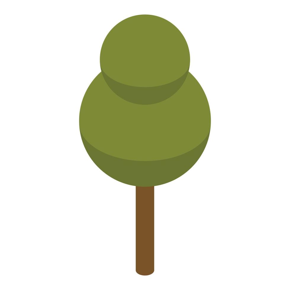 Park tree icon, isometric style vector