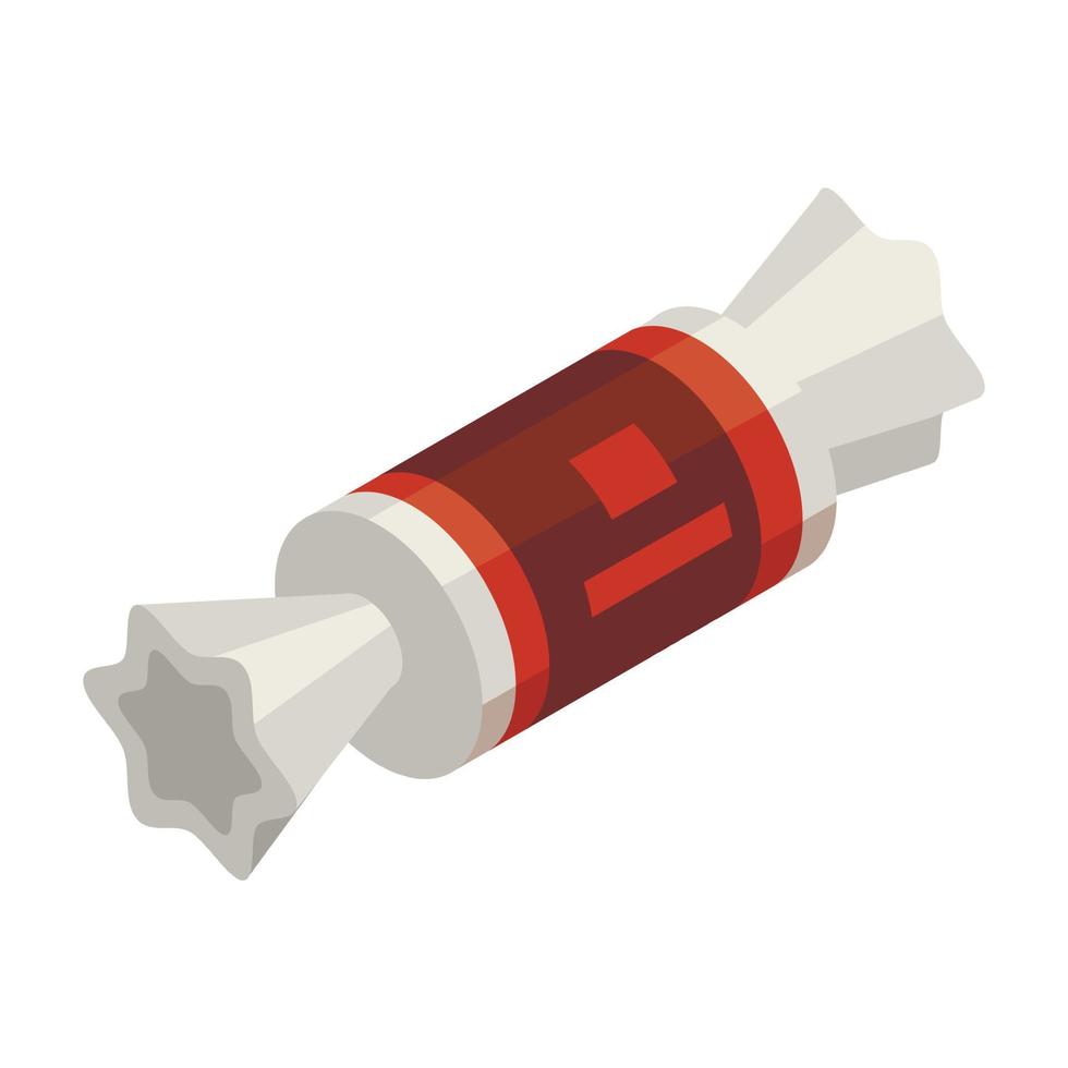 Bonbon icon, isometric style vector