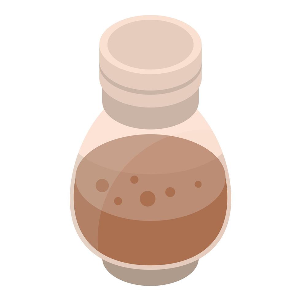 Propolis bottle icon, isometric style vector