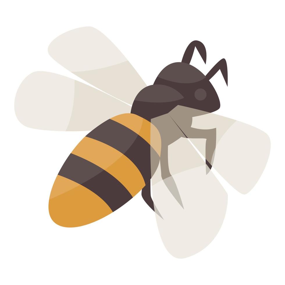 icono de abeja, estilo isométrico vector