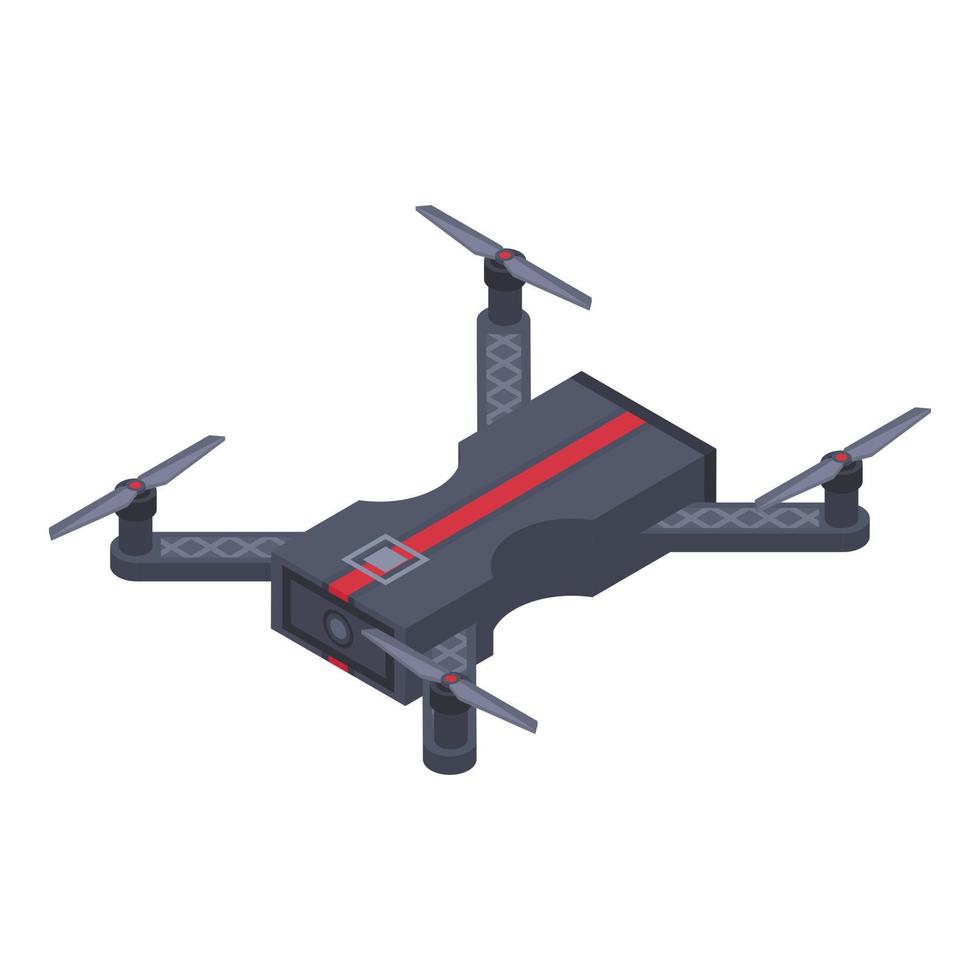 Smart drone icon, isometric style vector