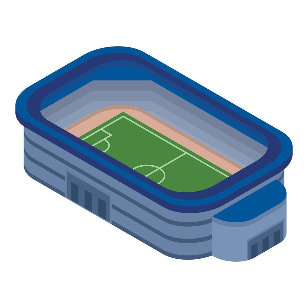 Soccer stadium icon, isometric style vector