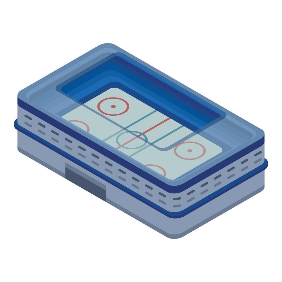 Ice hockey arena icon, isometric style vector