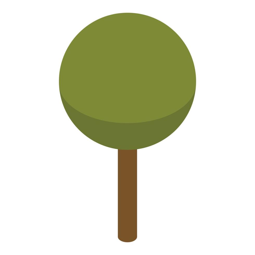 Green plant tree icon, isometric style vector