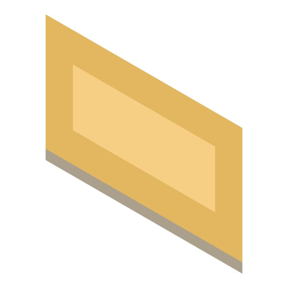 Wall picture frame icon, isometric style vector