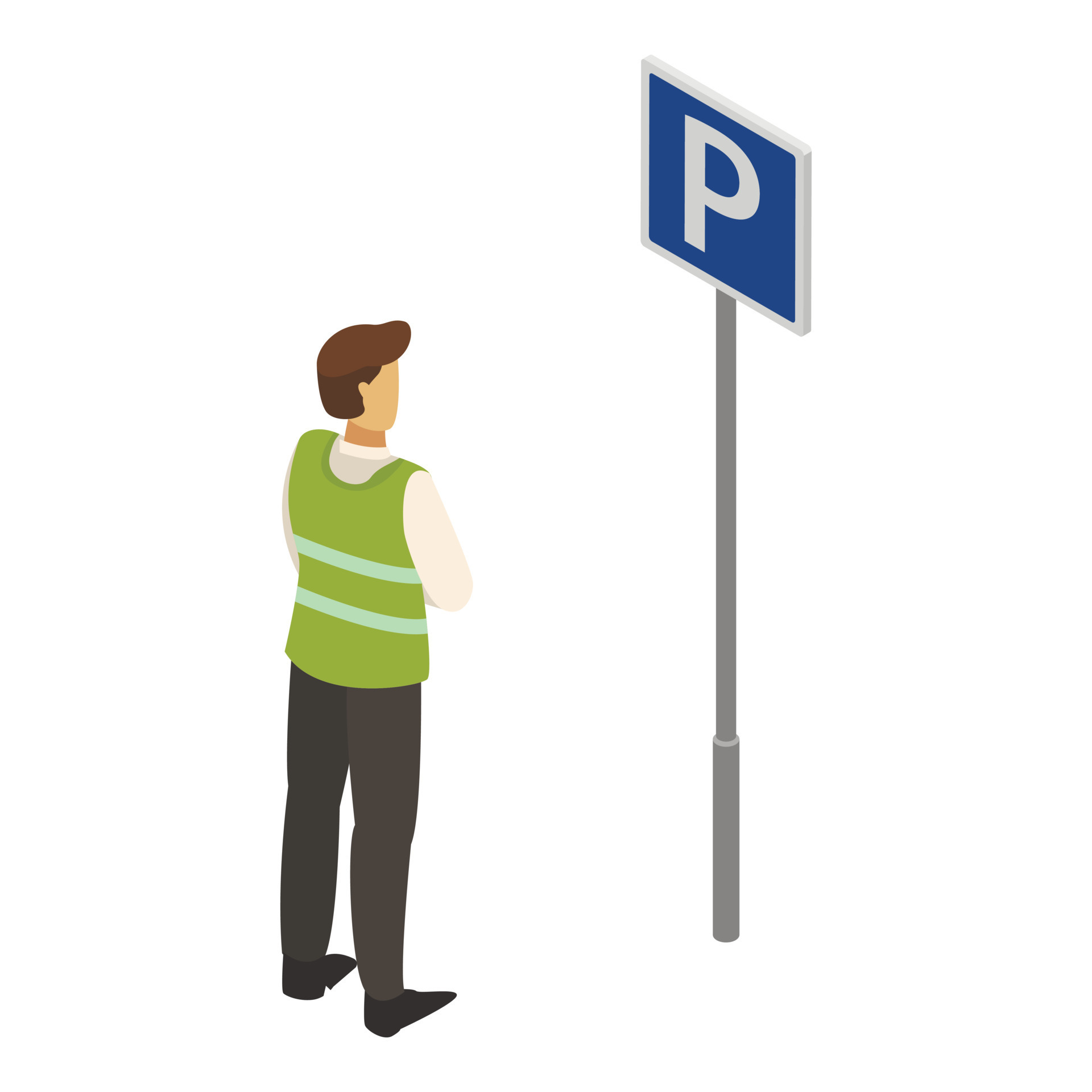 Valet man sign icon, isometric style 15199044 Vector Art at Vecteezy