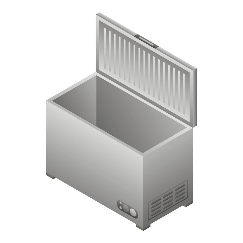 Deep freezer icon, isometric style vector