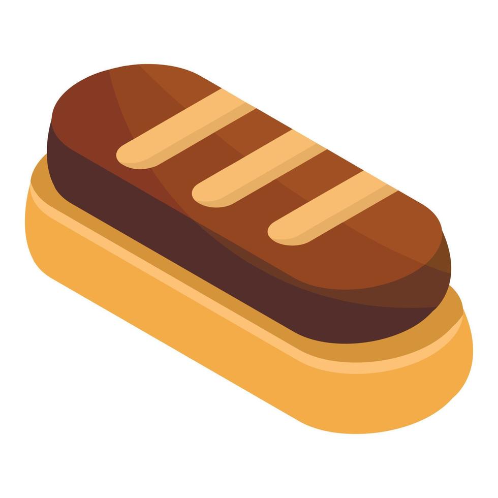 Small biscuit icon, isometric style vector