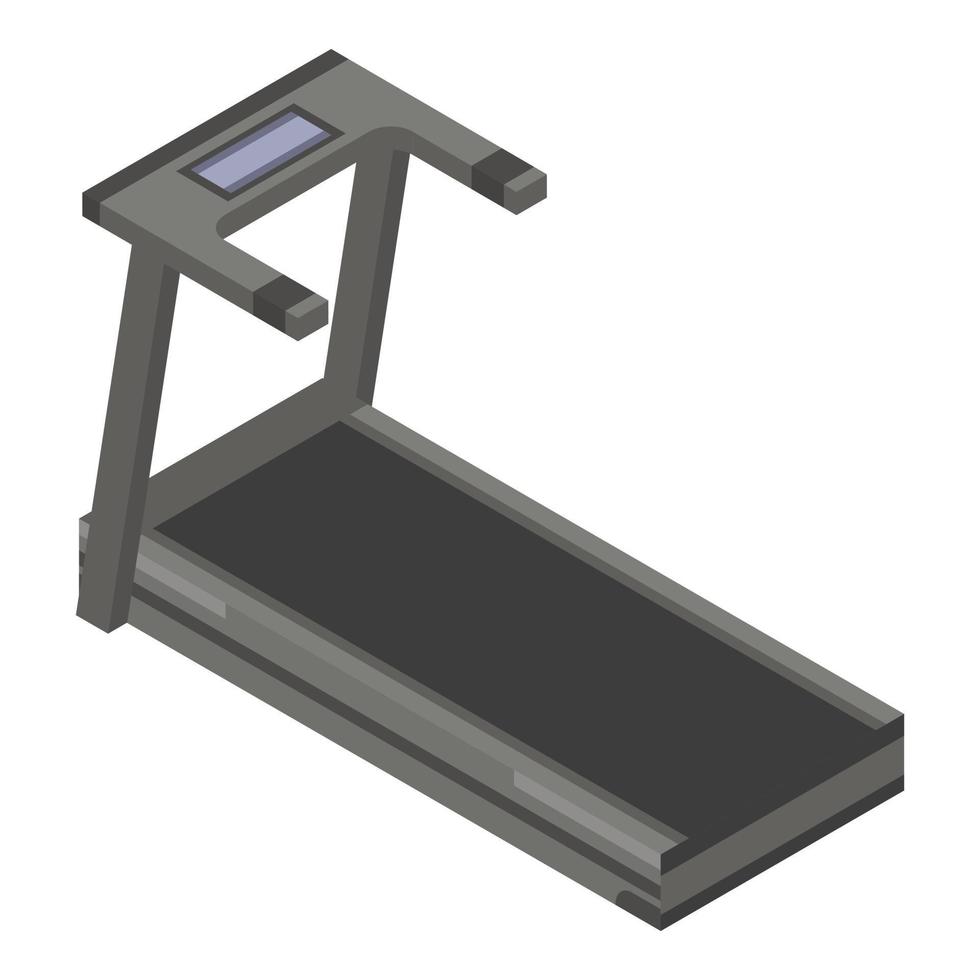 Treadmill machine icon, isometric style vector